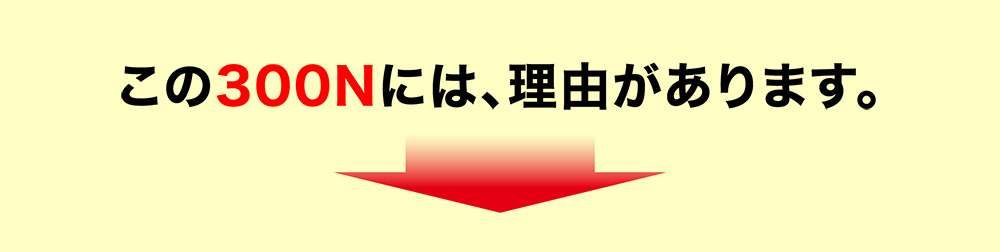 この300Nには、理由があります。