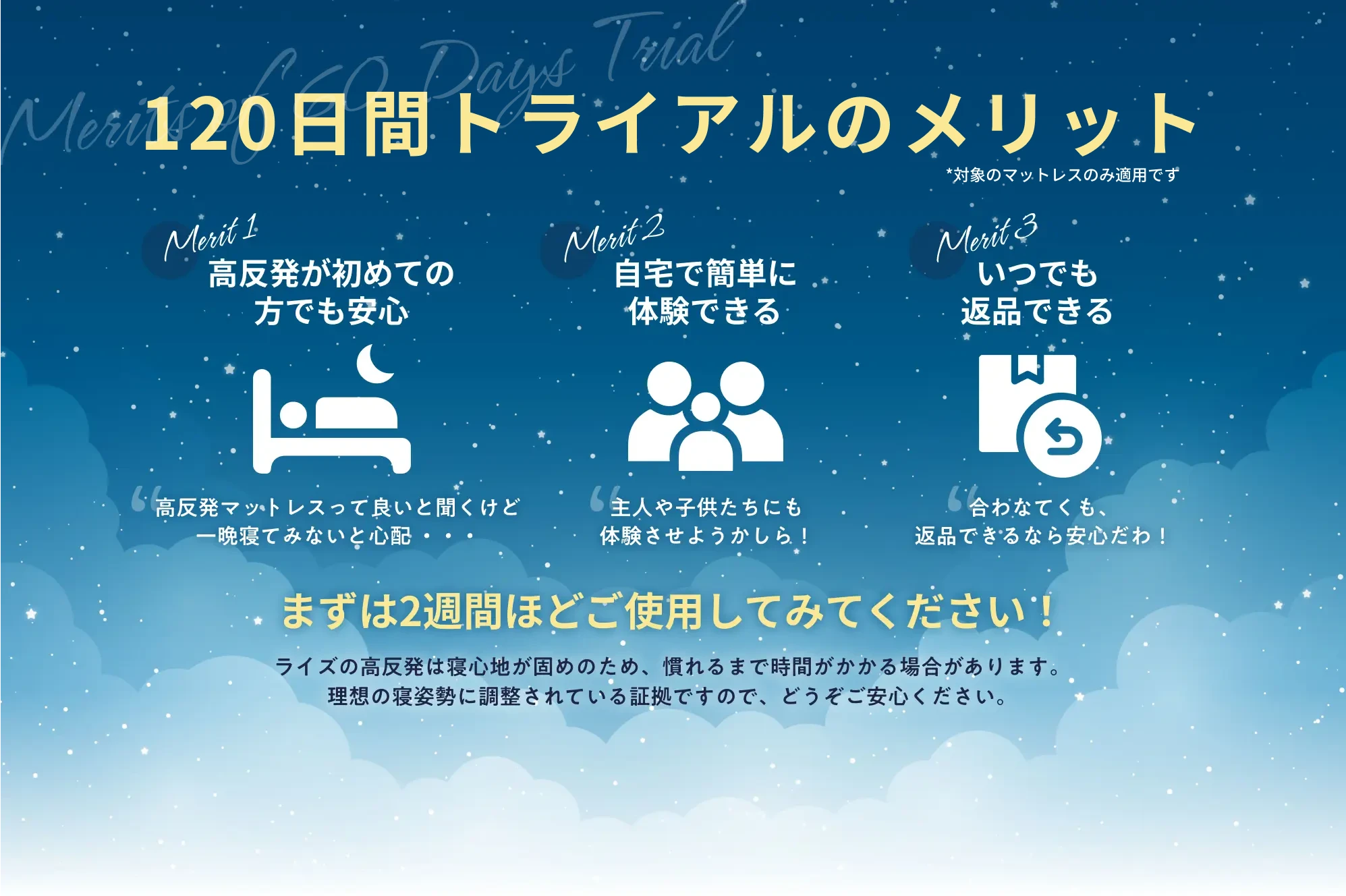 120日間トライアルのメリット